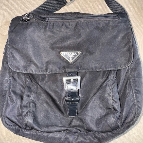 Prada Tessuto Nylon Crossbody Bag Black - Picture 3 of 8
